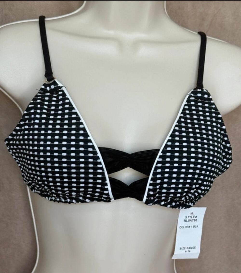 Nanette Lepore Femme Dot Enchantress Bralette Bikini Top 6 NWT
